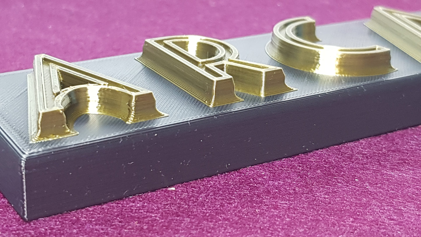 Arcane - 3D printed logo, desk or wall mounted.