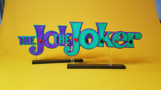 The JOKER  - 3D printed logo for desk or wall mount.