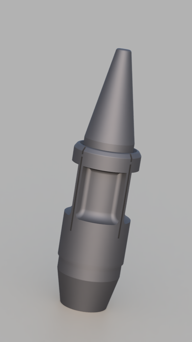 25x137mm Bushmaster round - M791 APDS-T - 3D printed PLASTIC REPLICA