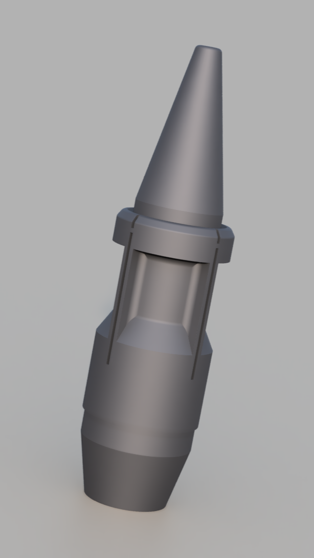 25x137mm Bushmaster round - M910 TPDS-T - 3D printed PLASTIC REPLICA