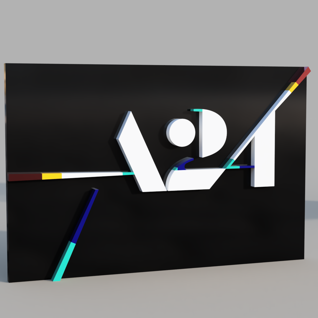 A24 (v2) logo. STL/3MF for 3d printing.