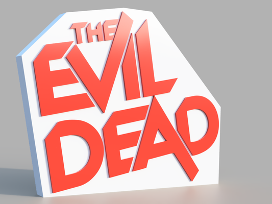 The Evil Dead movie logo. STL/3MF for 3d printing.