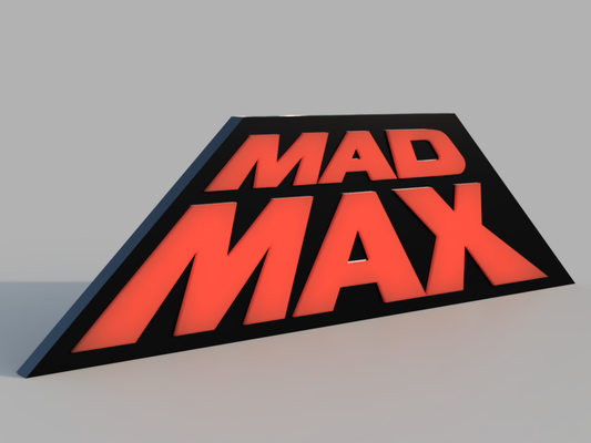 Mad Max movie logo. STL/3MF for 3d printing.