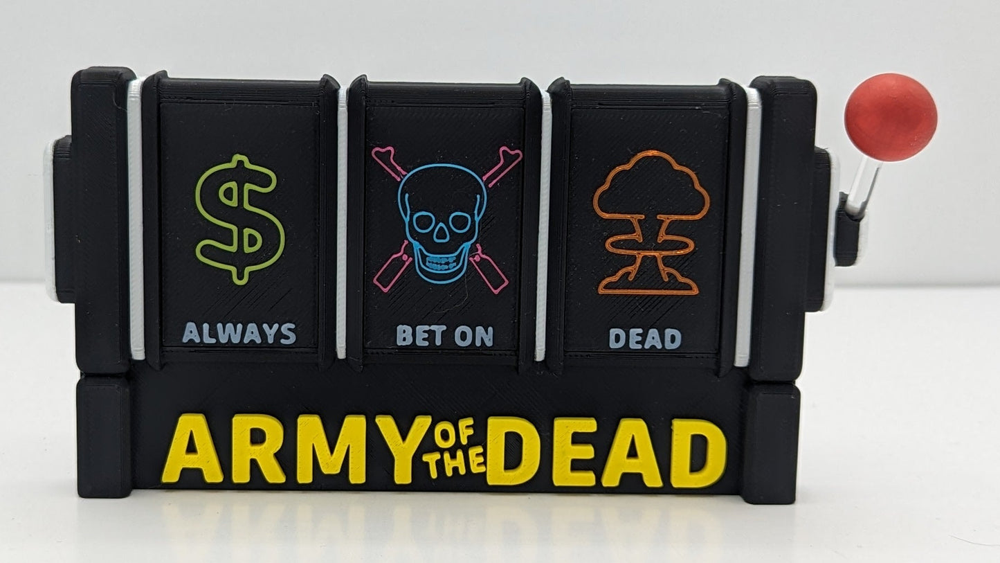Army of the Dead - 3D printed logo for desk or wall mount.