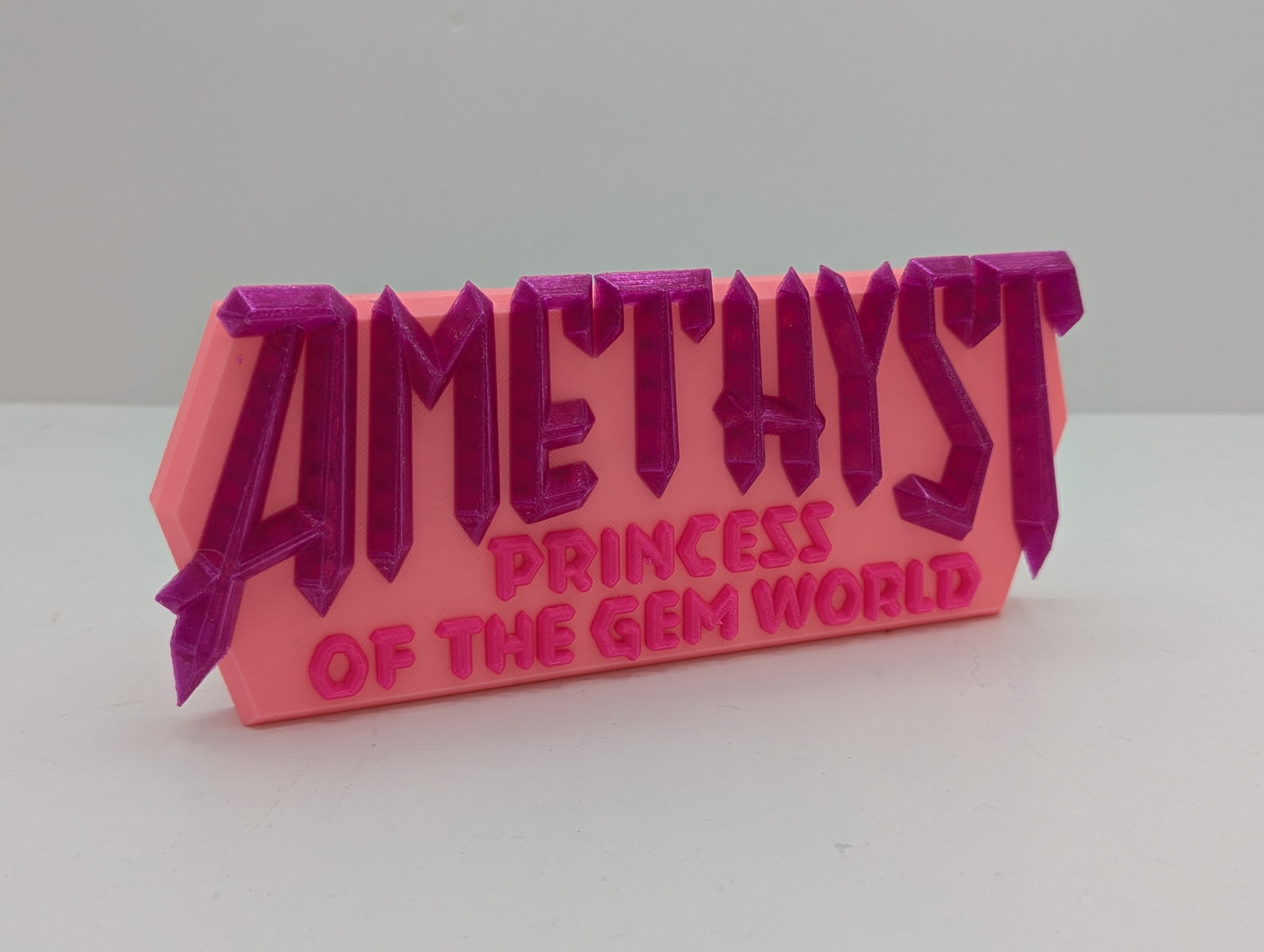 Amethyst - 3D printed logo, desk or wall mounted.
