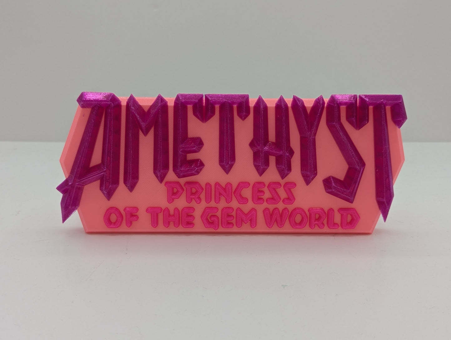 Amethyst - 3D printed logo, desk or wall mounted.