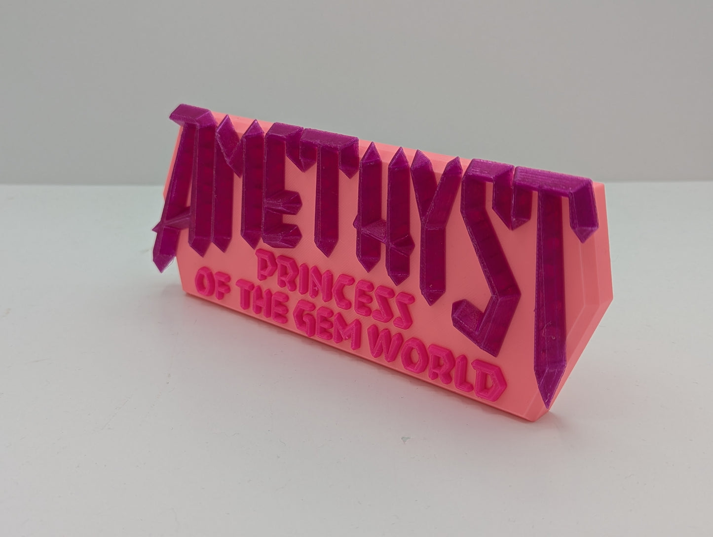 Amethyst - 3D printed logo, desk or wall mounted.