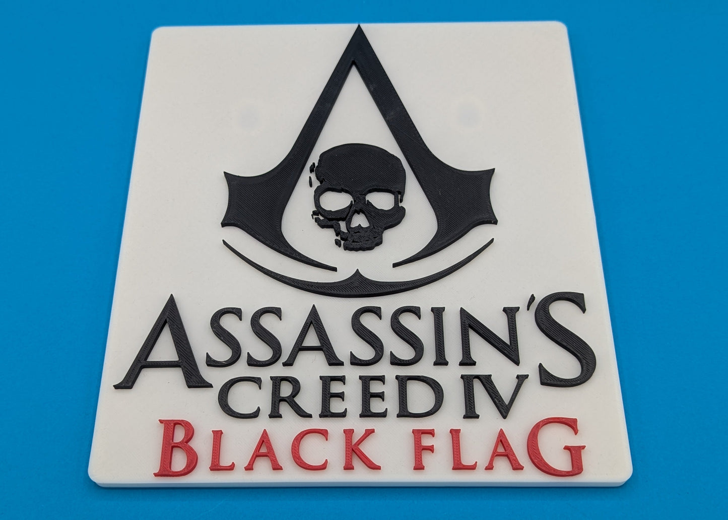 Assassins Creed IV - 3D printed logo for wall mount.