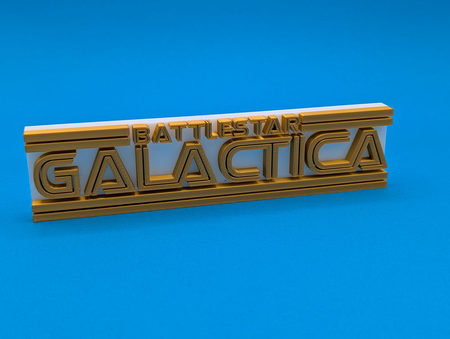 Battlestar Galactica (1978) - 3D printed logo, desk or wall mounted.
