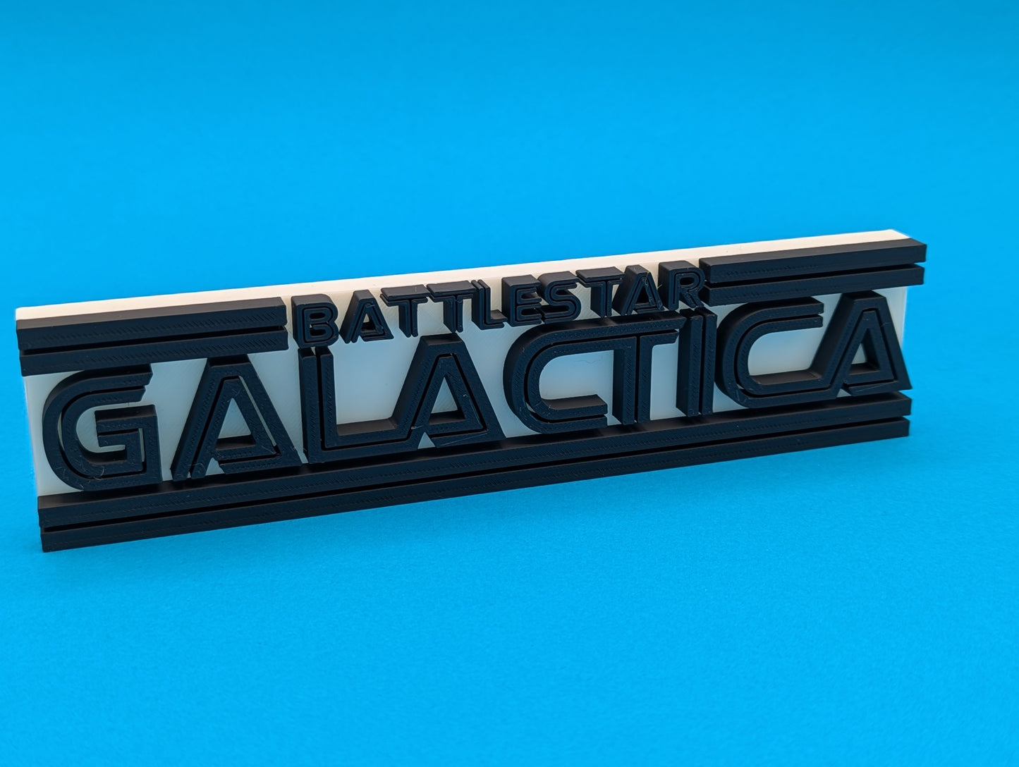 Battlestar Galactica (1978) - 3D printed logo, desk or wall mounted.