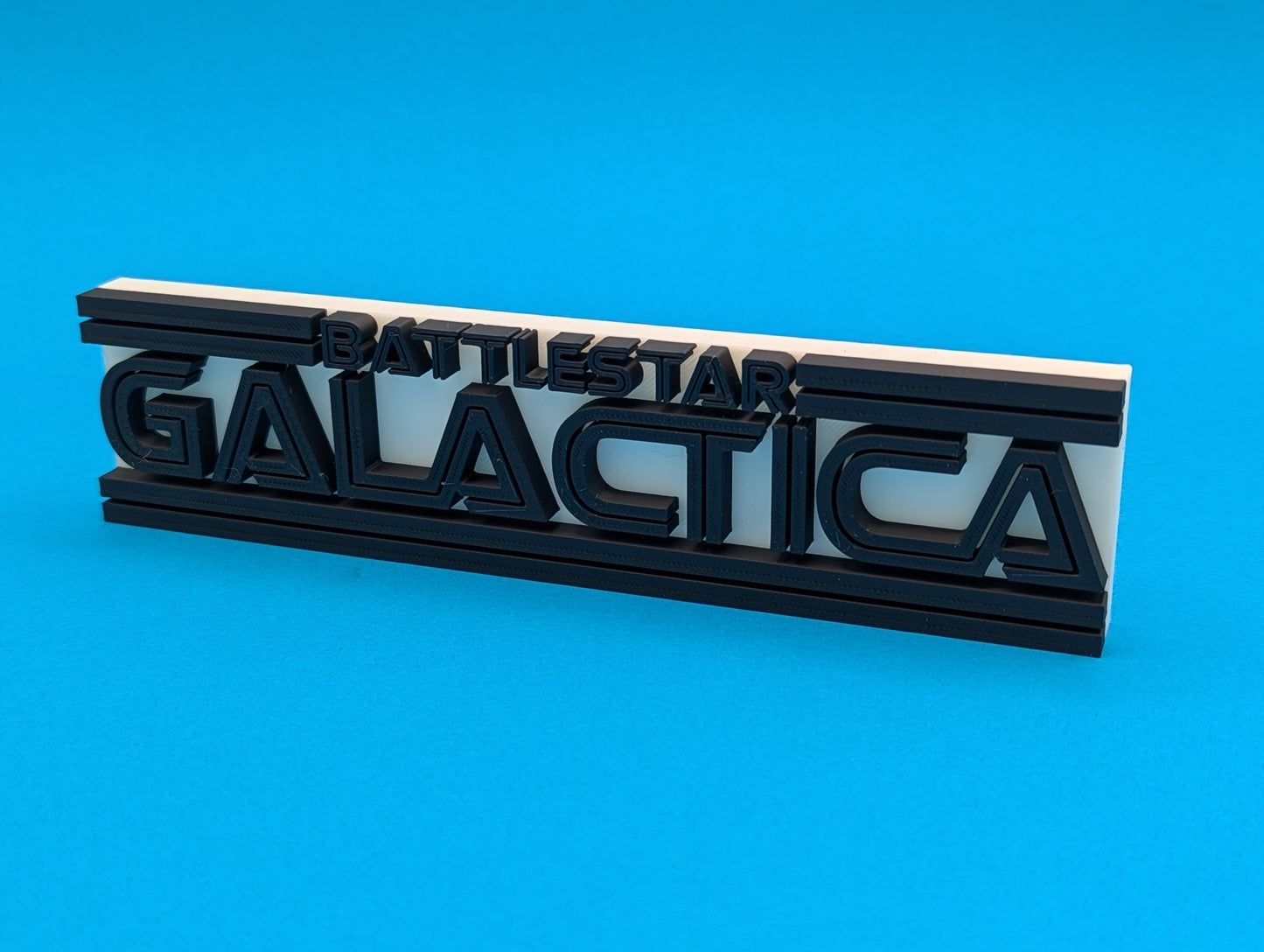 Battlestar Galactica (1978) - 3D printed logo, desk or wall mounted.