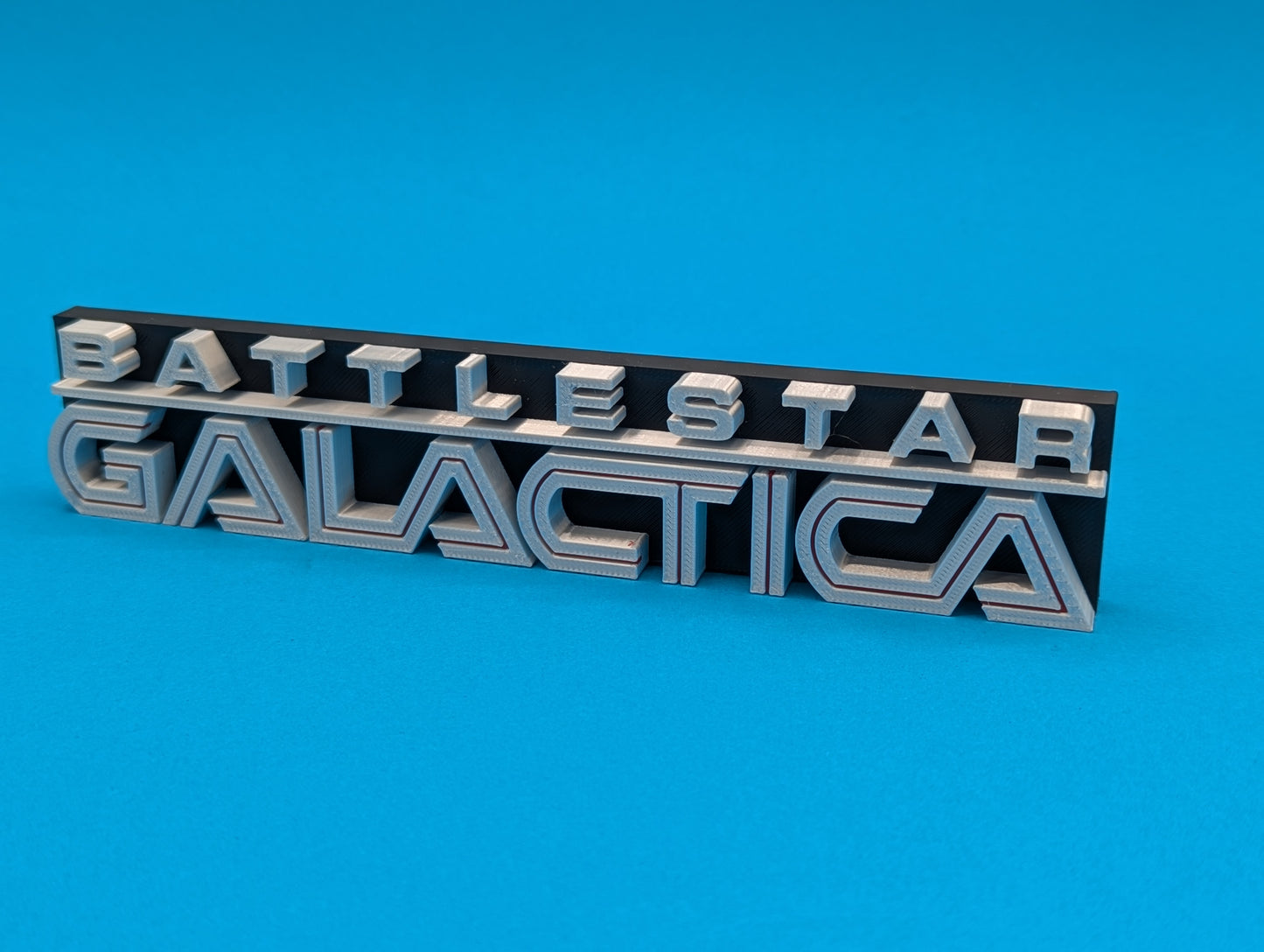 Battlestar Galactica (2004) - 3D printed logo, desk or wall mounted.