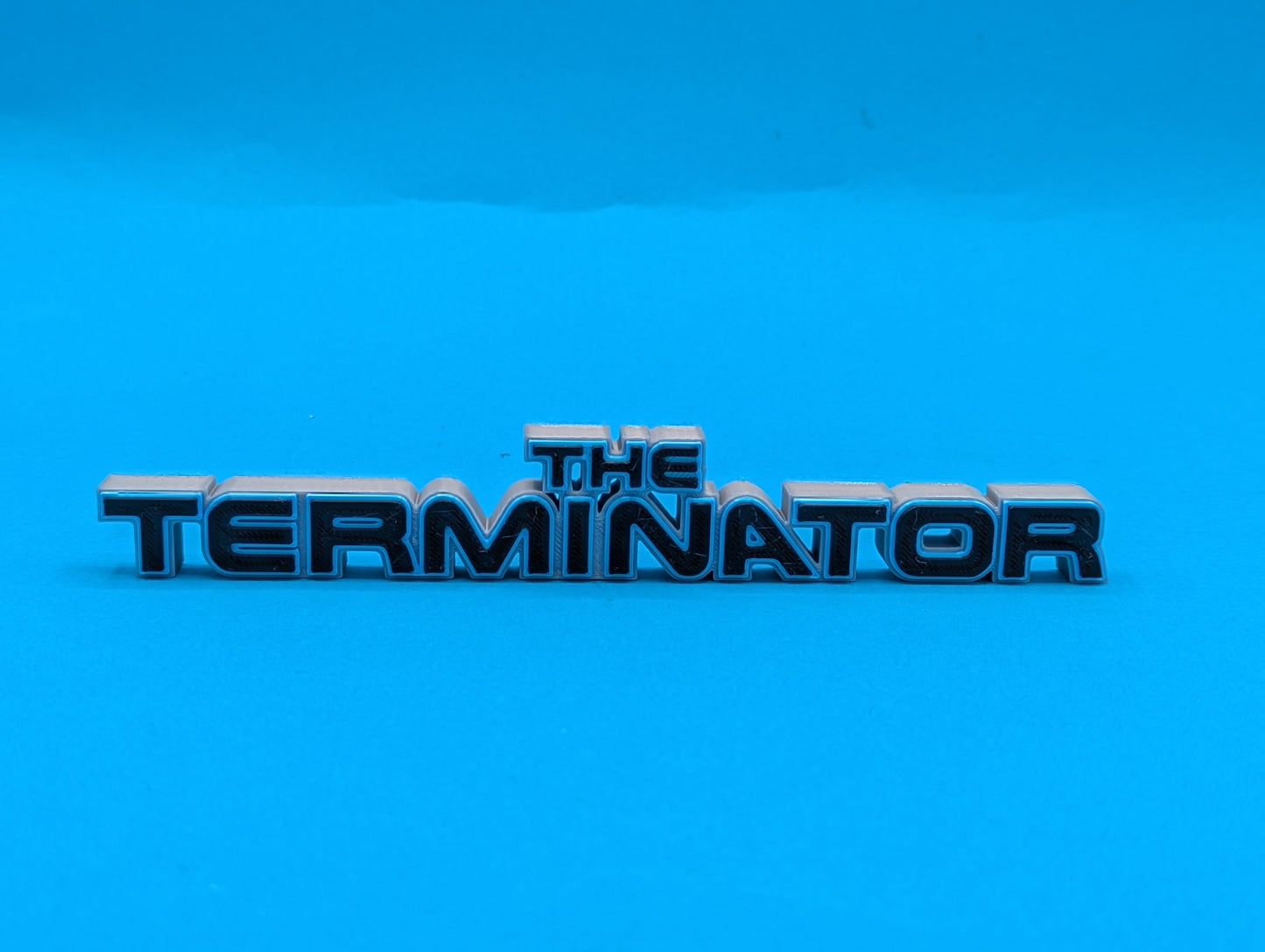 The Terminator (v1) - 3D printed logo, desk or wall mounted.
