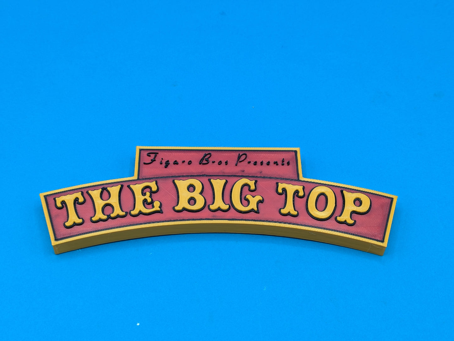 The Big top (Thorpe park) - 3D printed sign/logo.