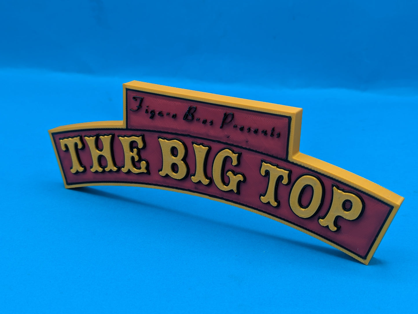 The Big top (Thorpe park) - 3D printed sign/logo.