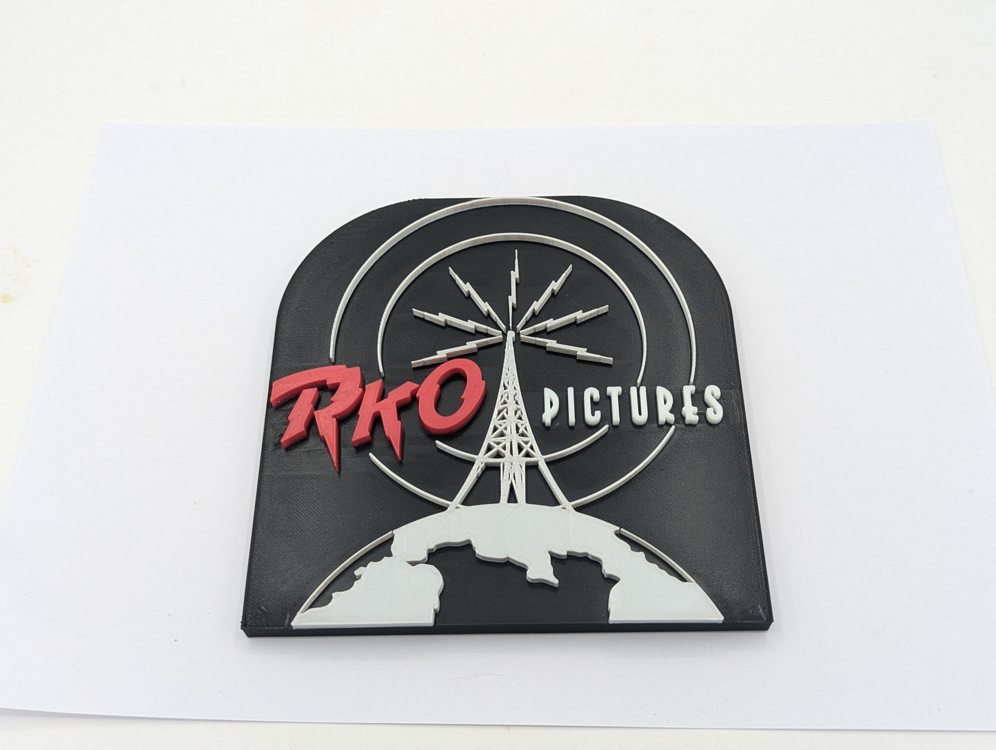 RKO Pictures - 3D printed logo, wall mounted.