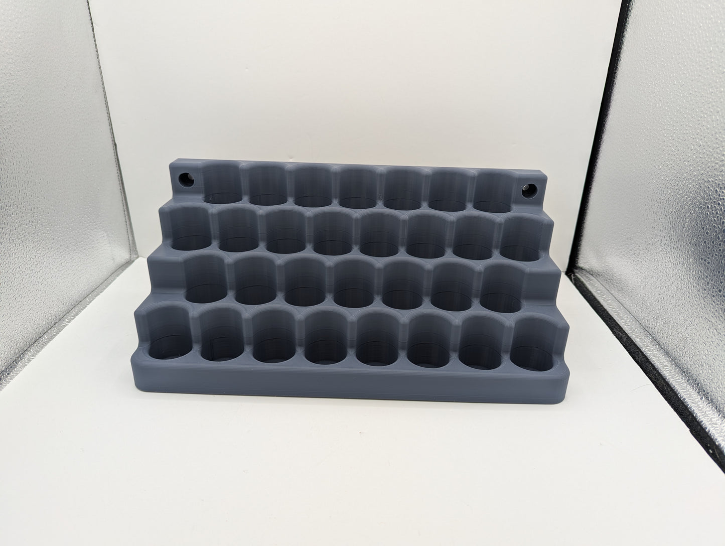 3D Print file - Storage for 50ml bottles. 30 spaces for 32mm dia 107mm tall bottles.