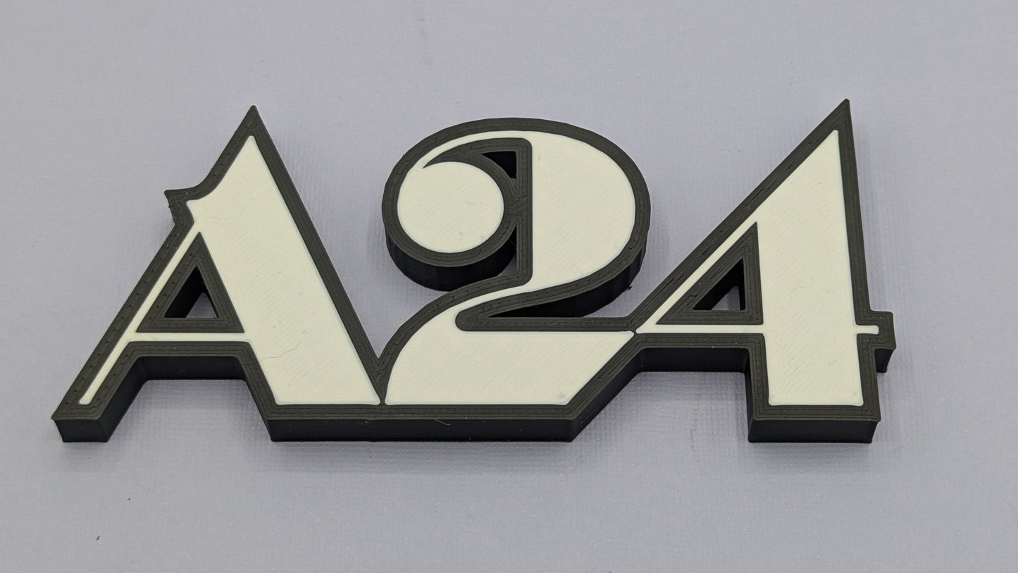 A24 - 3D printed movie studio logo for desk or wall display. V1
