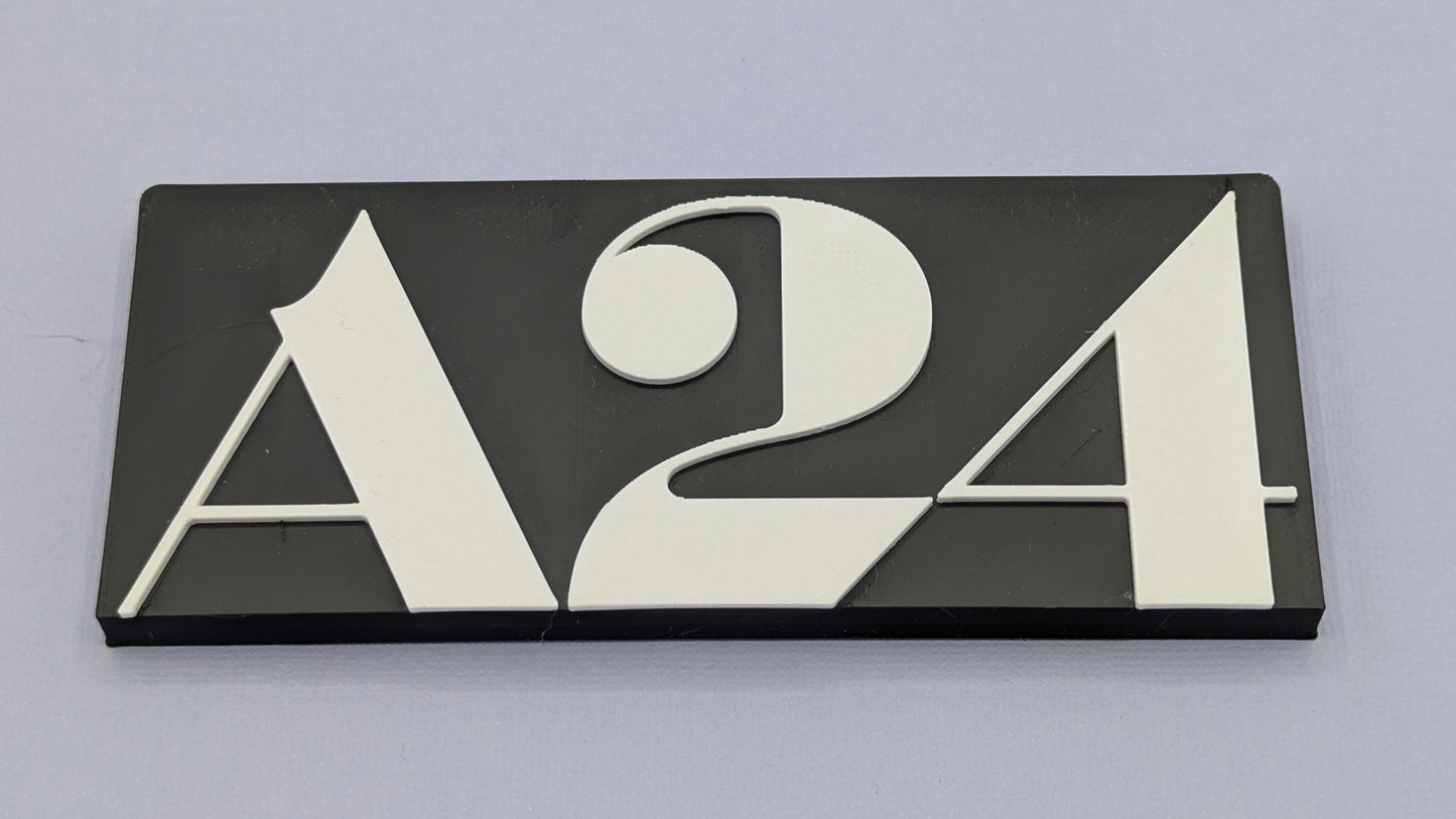 A24 - 3D printed movie studio logo for desk or wall display. V3