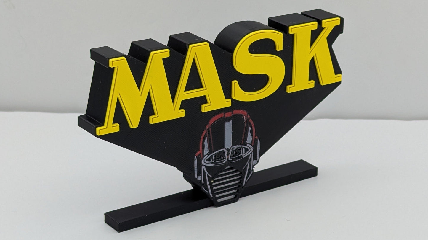M.A.S.K (cartoon logo) - 3D printed logo, desk or wall mounted