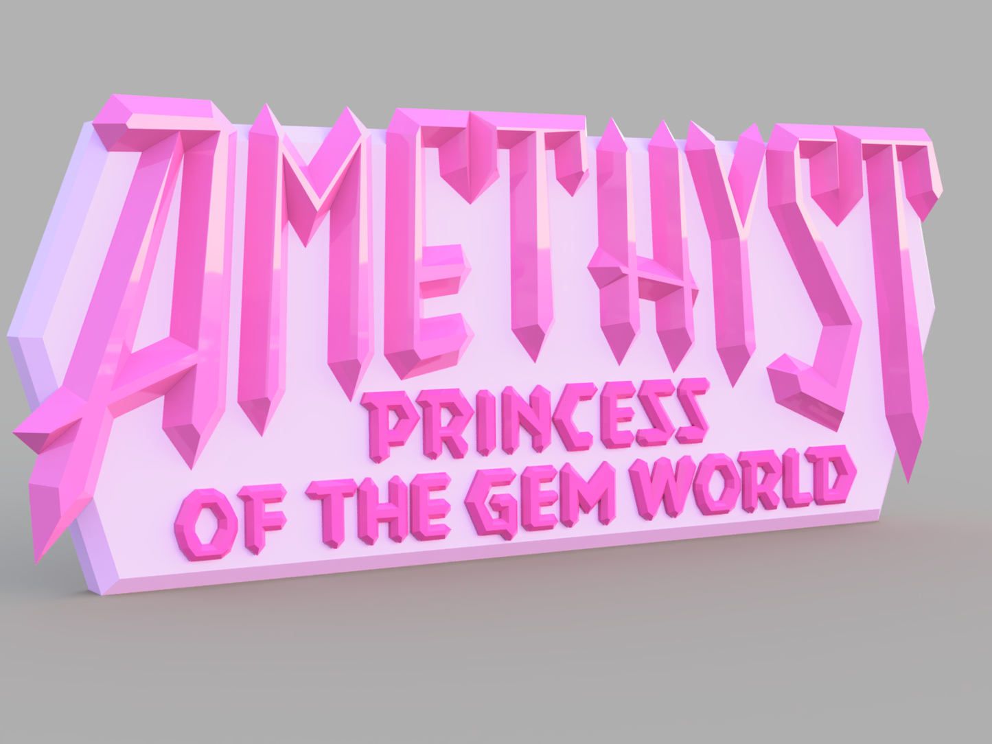 Amethyst (comic book logo). STL/3MF for 3d printing