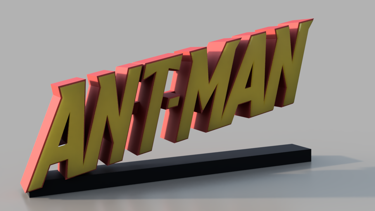 Ant-Man V1 (comic book logo). STL/3MF for 3d printing