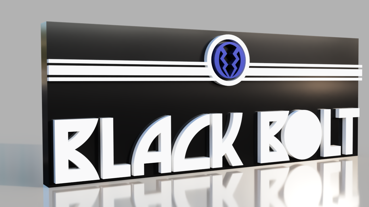 Black Bolt V1. STL/3MF for 3d printing