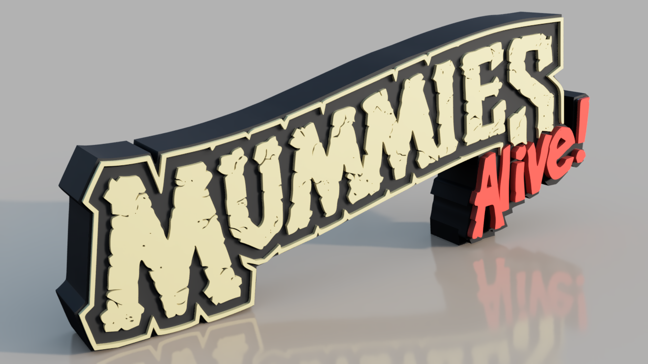 Mummies Alive (Cartoon logo) . STL/3MF for 3d printing