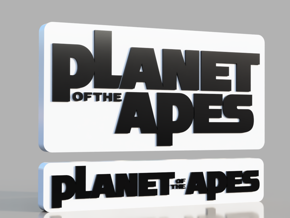 Planet of the Apes movie logo. STL/3MF for 3d printing.