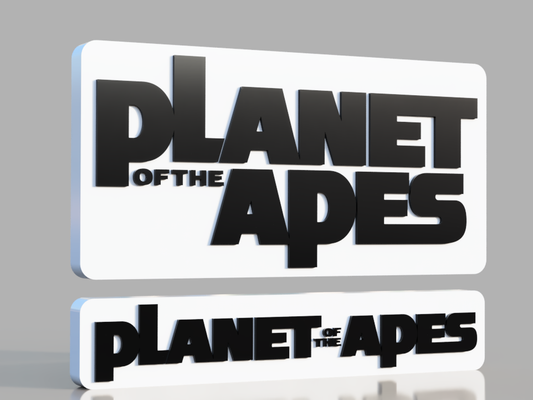 Planet of the Apes movie logo. STL/3MF for 3d printing.