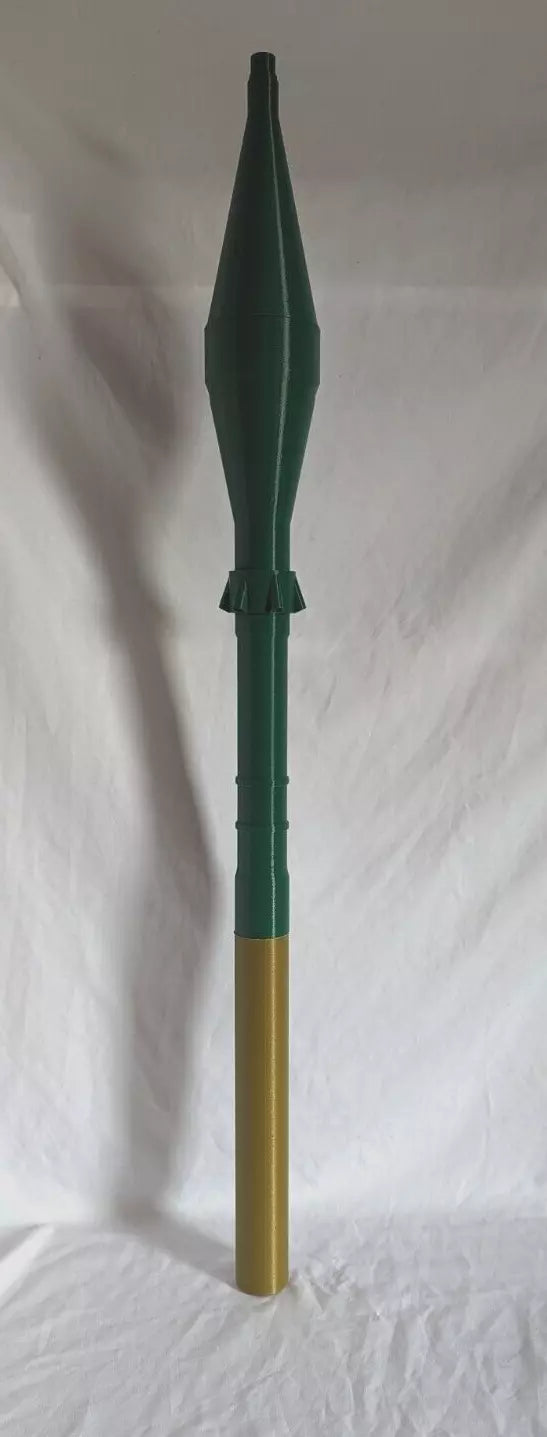 PLASTIC replica - RPG-7 with fins, booster charge and shipping cap. 3D printed