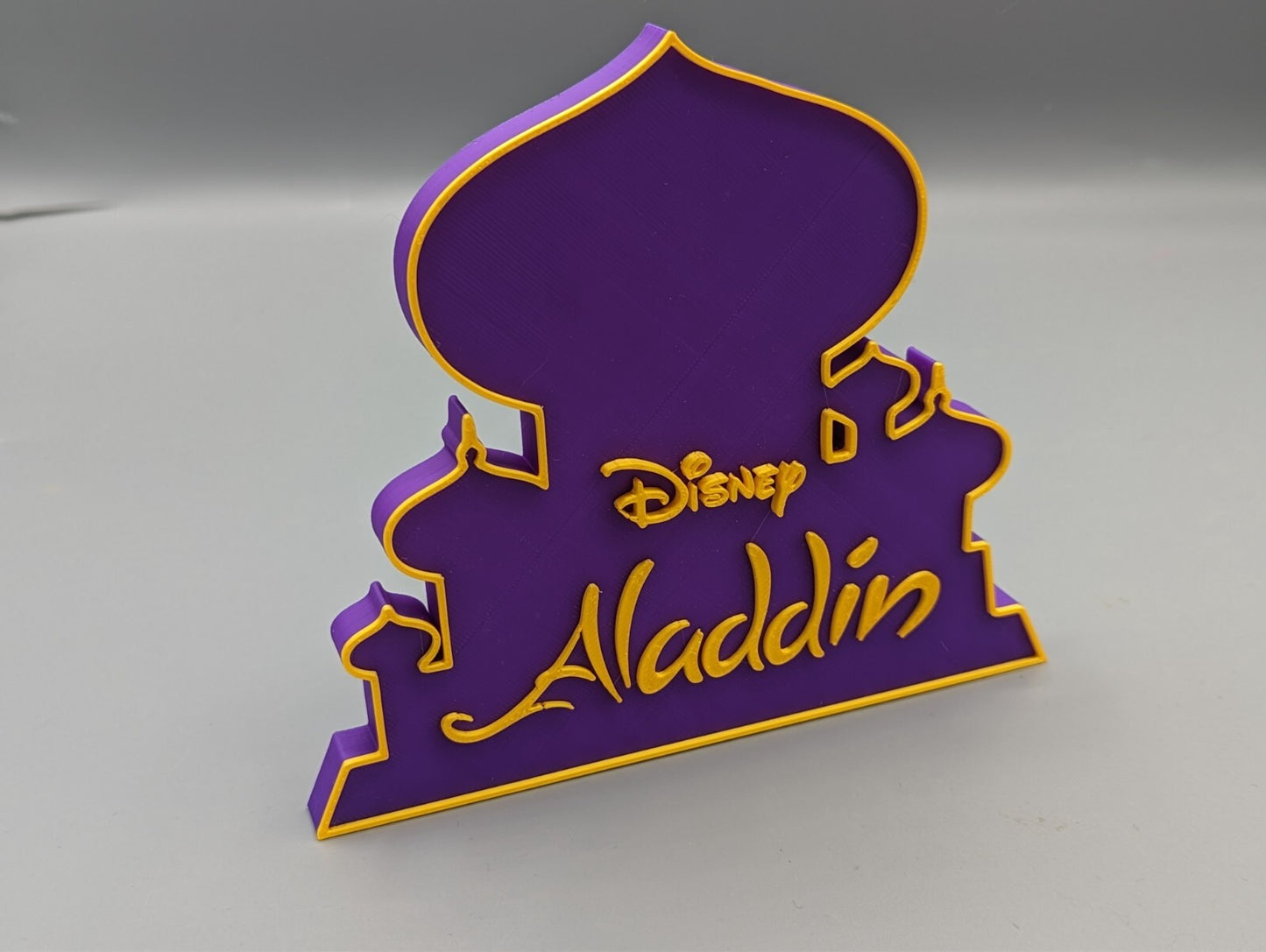 Disney Aladdin (castle) - 150mm wide -3d Printed logo for desk or wall.*