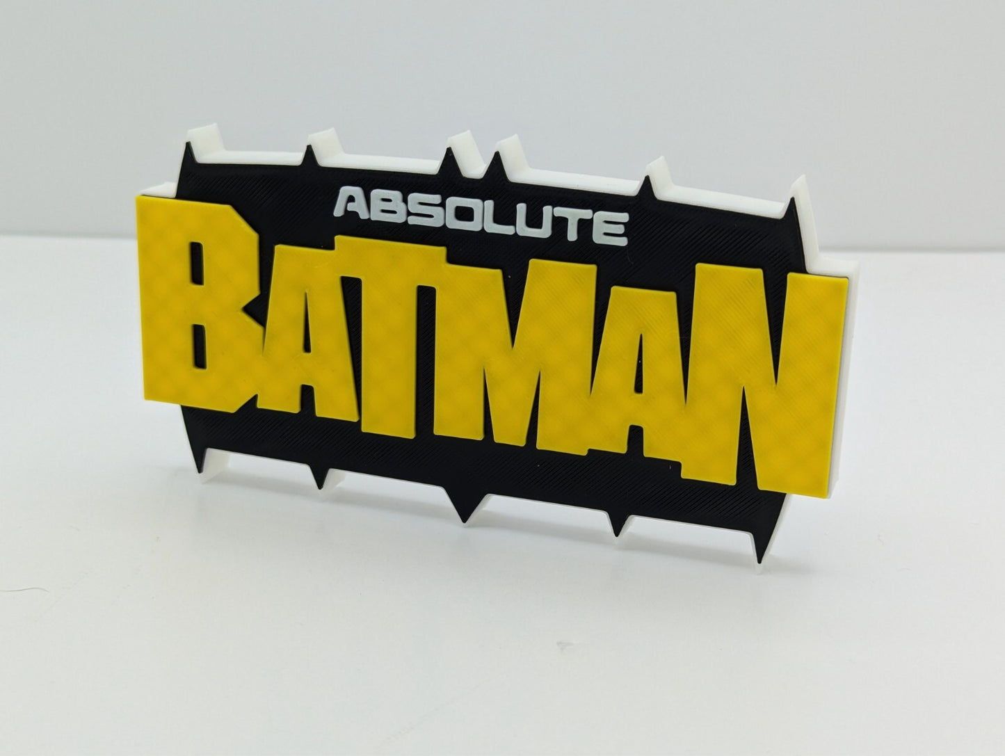 BATMAN ABSOLUTE - 3D printed logo for desk or wall mount. 200mm wide