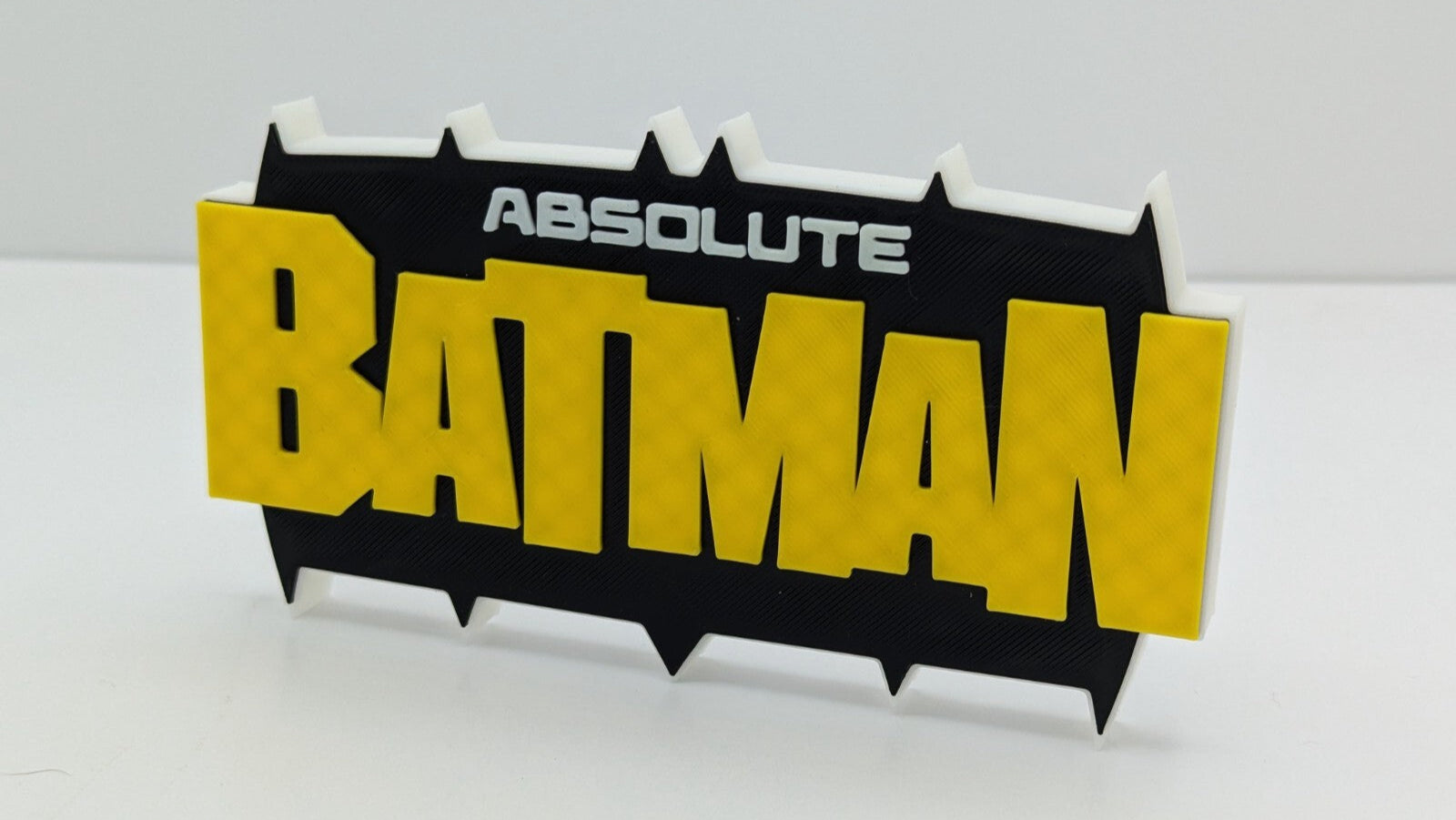 BATMAN ABSOLUTE  - 3D printed logo for desk or wall mount. 200mm wide