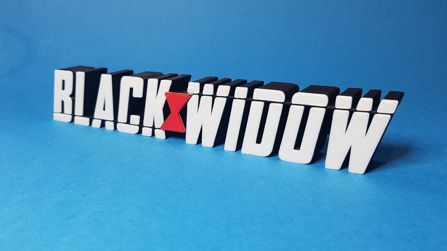 Black Widow - 3D printed movie/tv/comic logo.