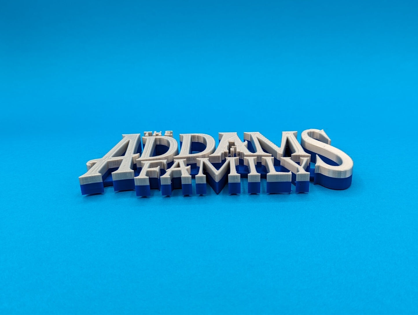 Addams Family (tv show) - 200mm wide -3d Printed logo for desk or wall.*