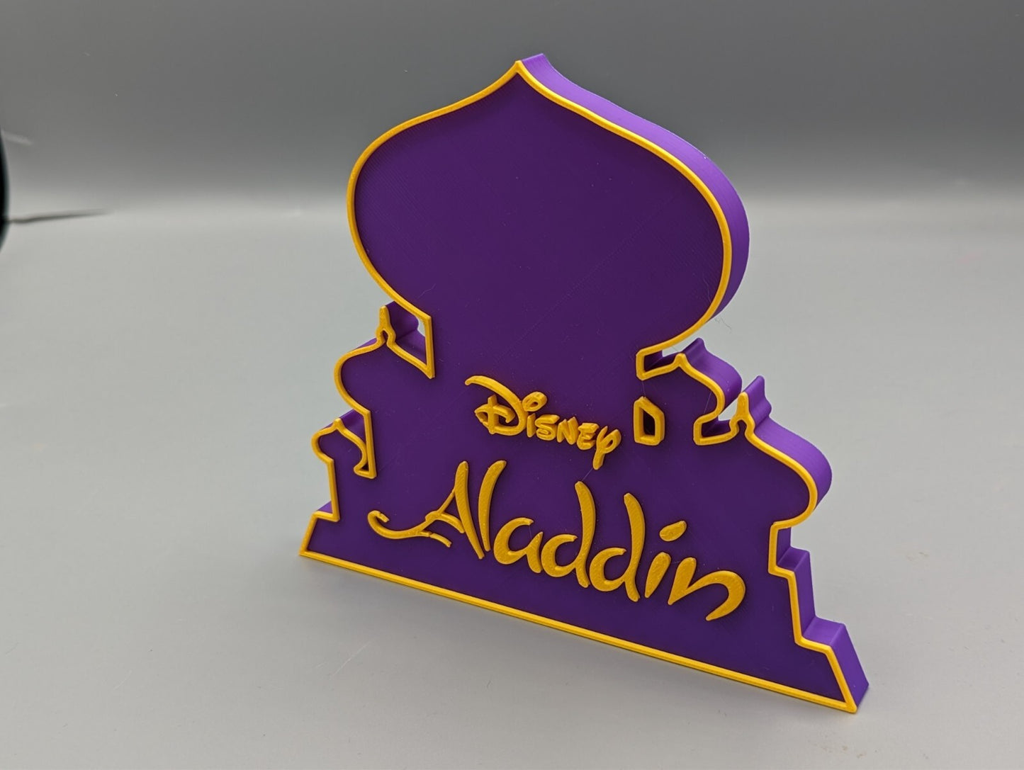 Disney Aladdin (castle) - 150mm wide -3d Printed logo for desk or wall.*
