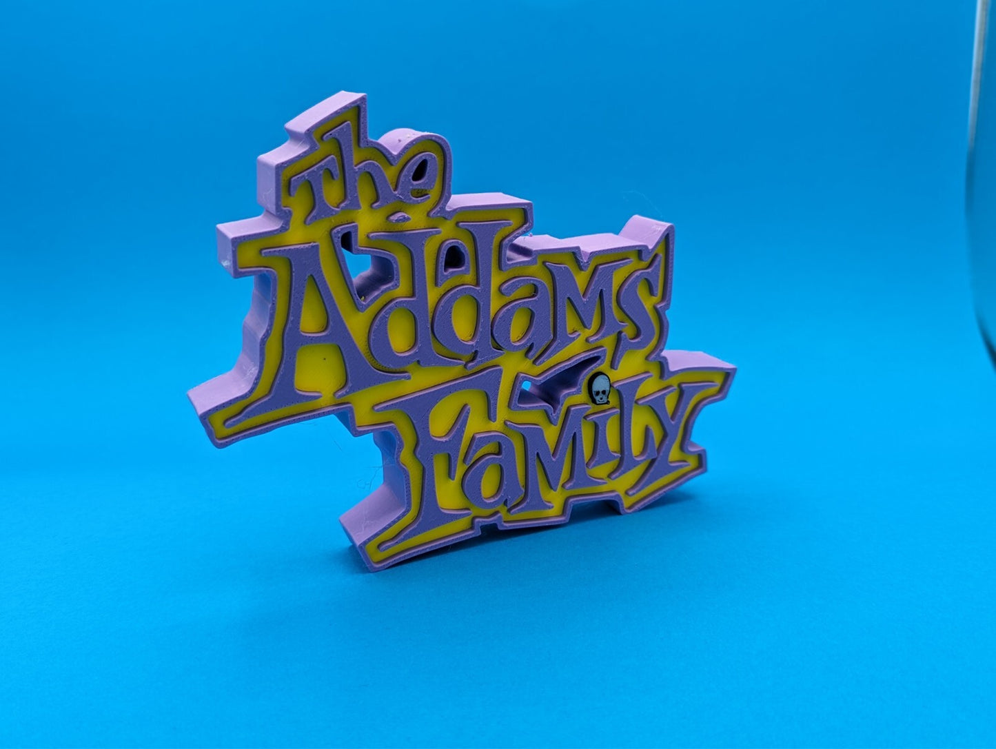 Addams Family (cartoon) - 150mm wide -3d Printed logo for desk or wall.* C1