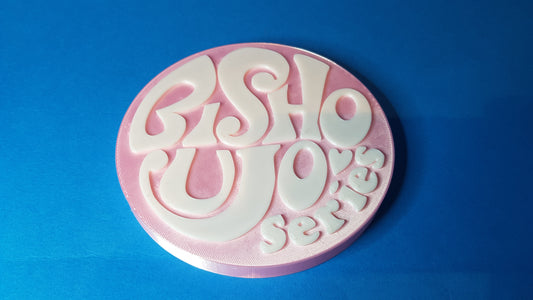 Bishoujo series white lettering on a pink disc
