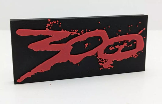 300 -Movie logo -3d Printed logo for desk or wall.