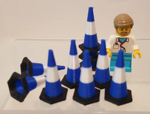 Traffic cones 1:32nd scale 30mm tall 3D printed