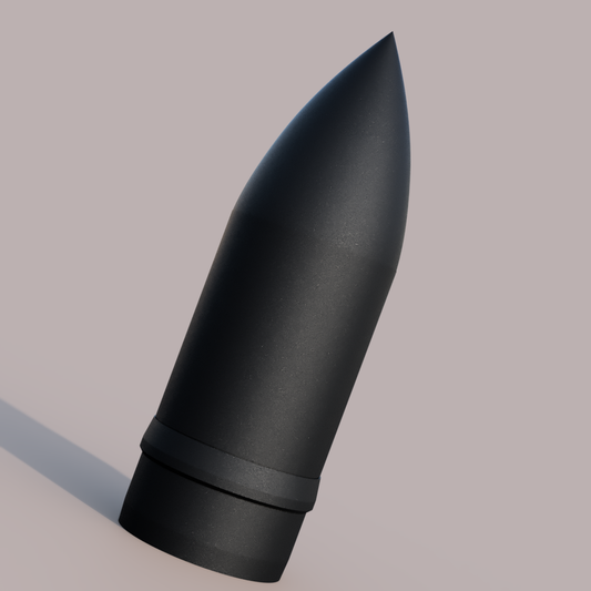 76.2 (3 inch) Navel 50cal shell. 3D printed PLASTIC REPLICA