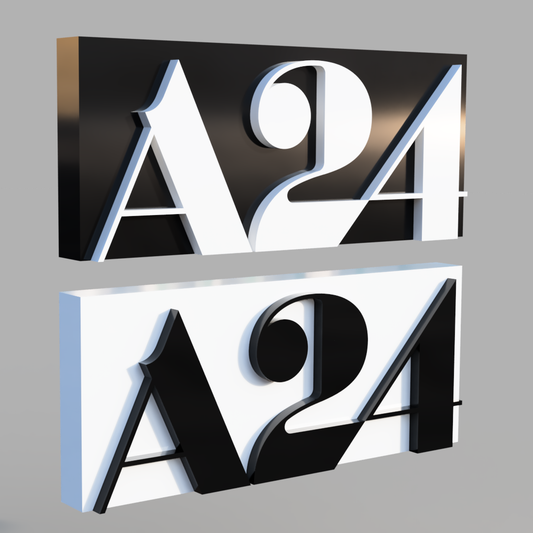 A24 (v3) logo. STL/3MF for 3d printing.