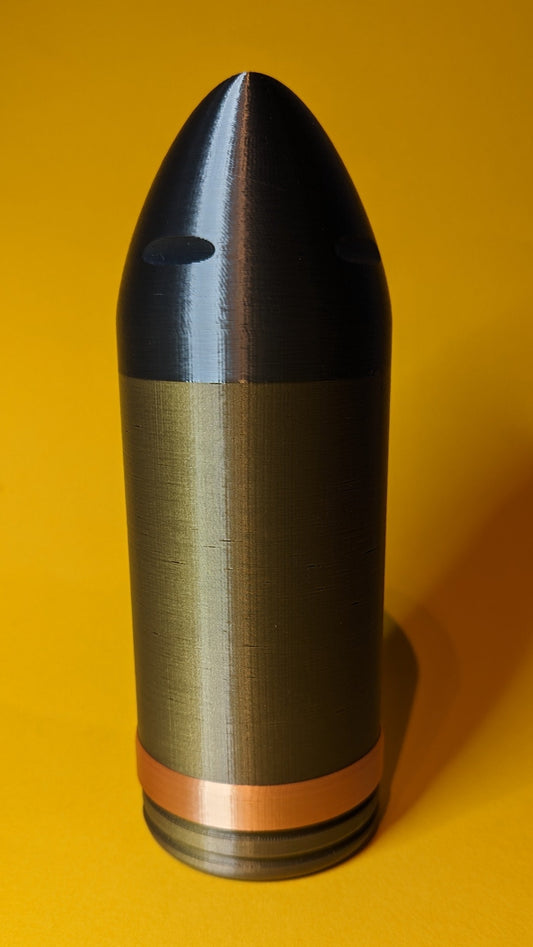 75mm M18. Sherman and Hellcat Shell for your empty brass casings - Plastic replica