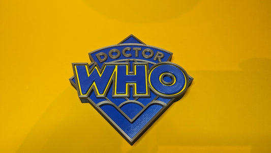Doctor Who (modern version) - 3D printed logo, desk or wall mounted.