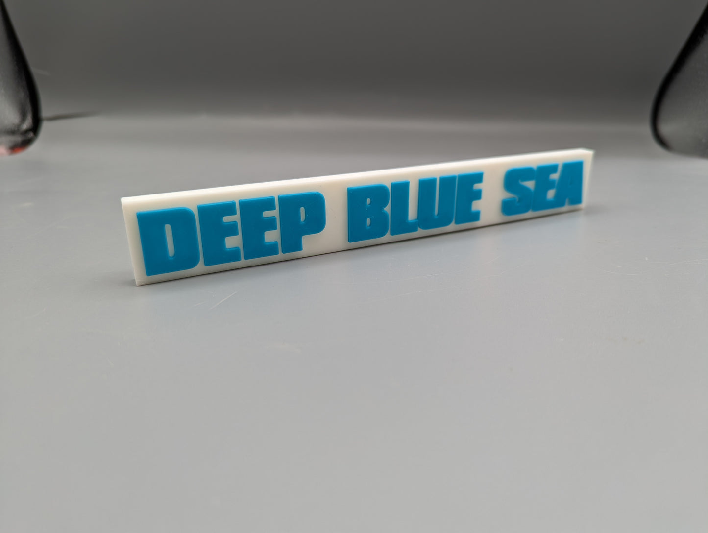 Deep Blue Sea - 3D printed logo, desk or wall mounted.