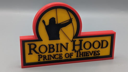 Robin Hood Prince of Thieves logo on a gray background