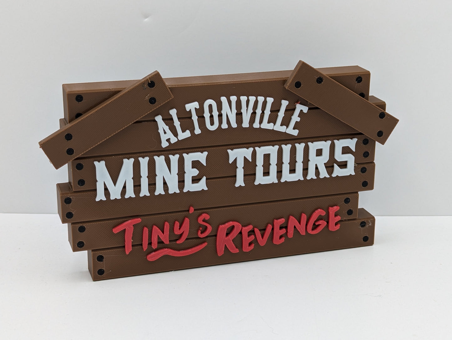 Altonville Mine Tours - theme park - 3D printed logo, desk or wall mounted.
