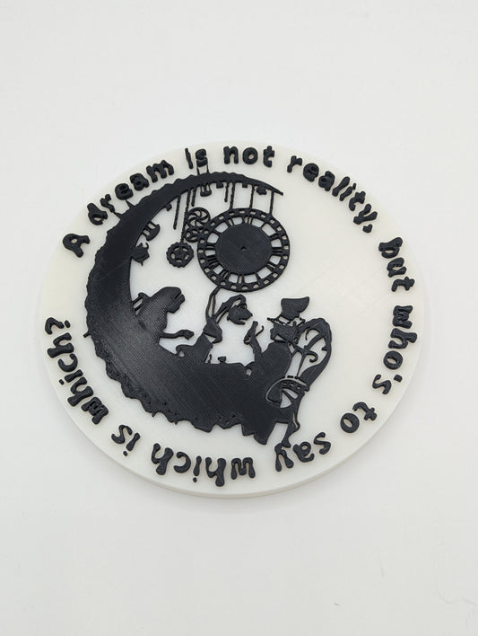 Alice: Mad Hatters tea party. Silhouette wall plaque.