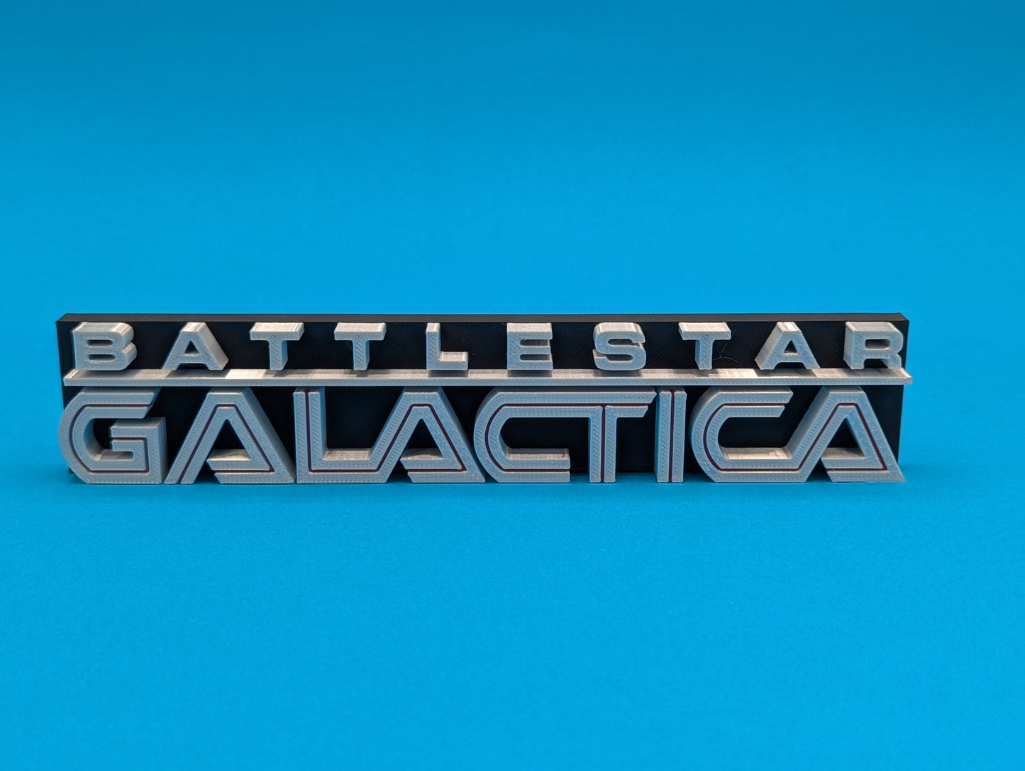 Battlestar Galactica (2004) - 3D printed logo, desk or wall mounted.